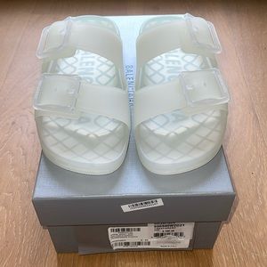 NEW - DEAD STOCK Balenciaga "Mallorca"'Transparent Double Strap Sandal Sz 42/9US